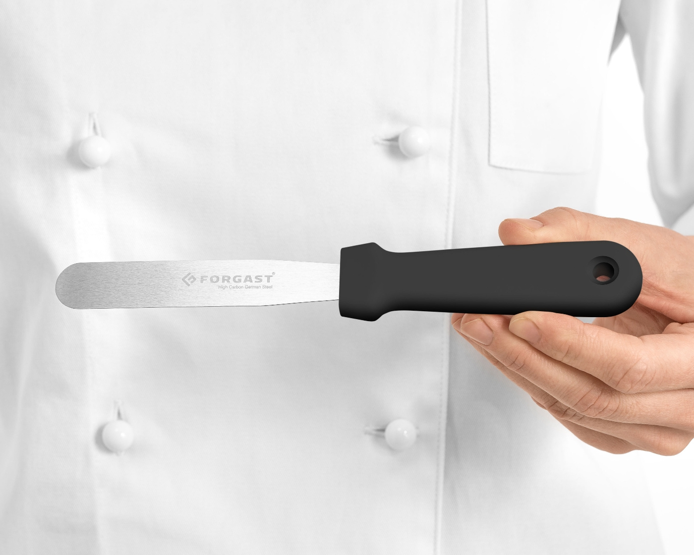 Keskeny egyenes spatula süteményekhez, rozsdamentes acél, 22,5 cm | FORGAST FG11239