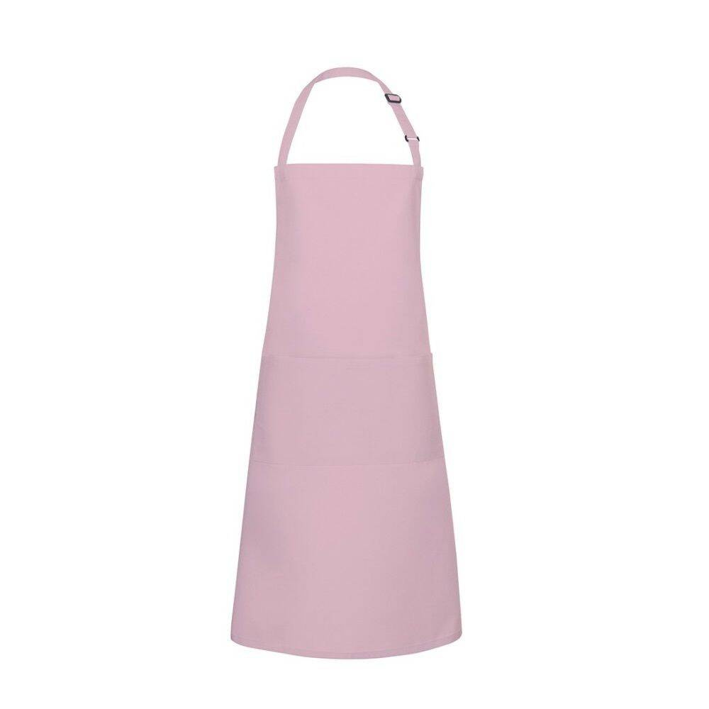 Konyhai kötény Basic 75 x 90 cm zsebbel és csattal halványrózsaszín | KARLOWSKY BLS 5-34-Stck