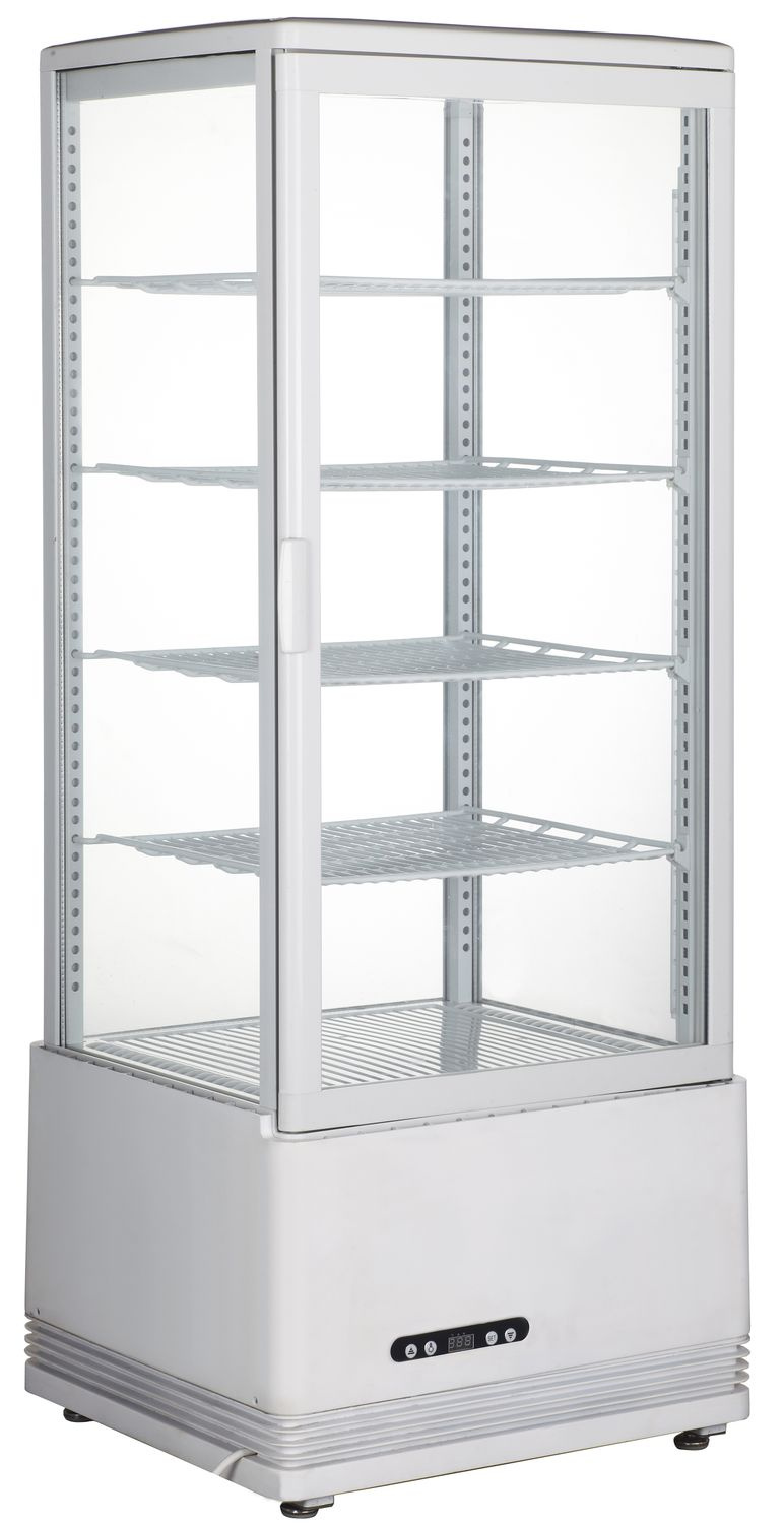 Hűtővitrin 98 l, fehér, LED, automatikus leolvasztás | HENDI 233665