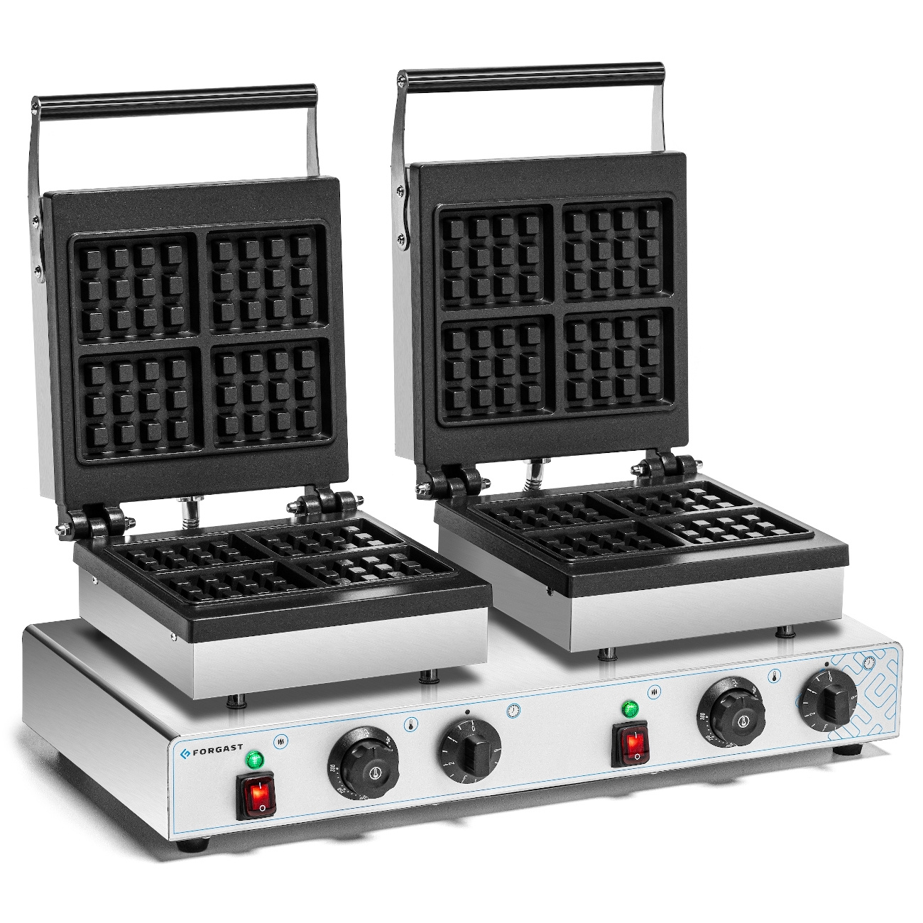 Elektromos gofrisütő 4x3 dupla, 8 gofri, 3.5 kW, 230 V | FORGAST FG09726