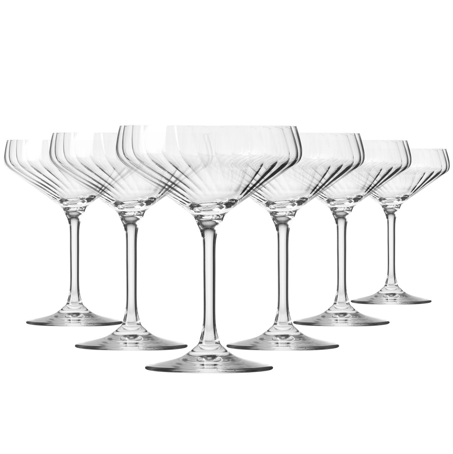Pohár XNO COUPETTE 260 OPTIC, 260 ml, 6 darabos készlet | KROSNO GLASS F57D494022001020