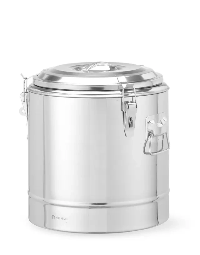 Termosz folyadékokhoz, rozsdamentes acél, 19 l, átmérő 35 cm, magasság 40 cm | HENDI 708088