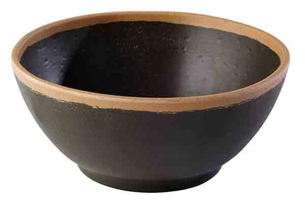 Tál CROCKER, melamin, fekete - barna, 16x7 cm, 700 ml | APS 84572