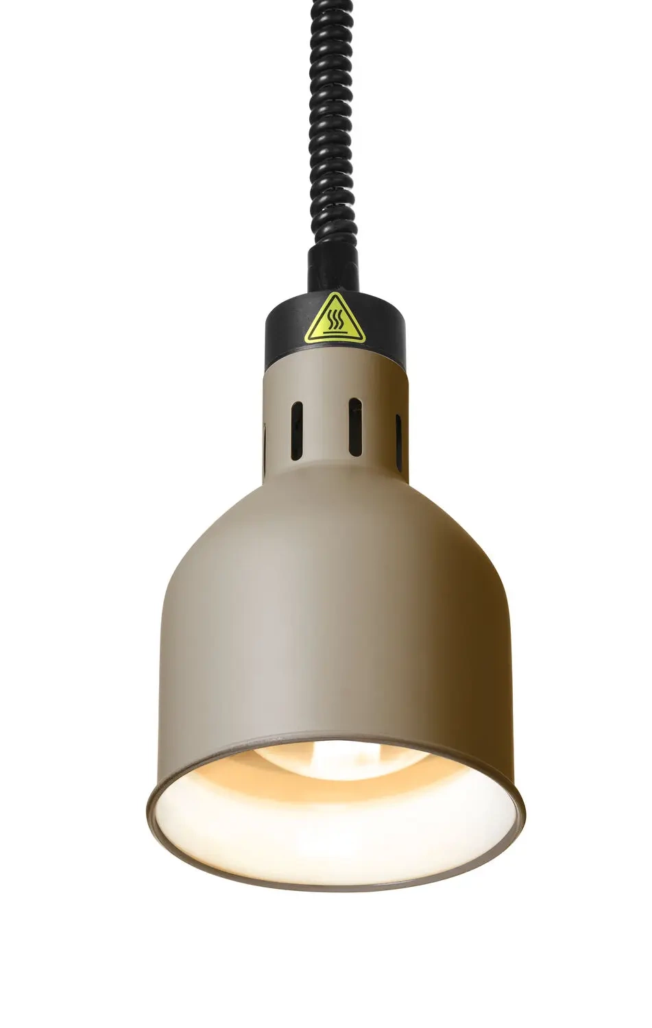 Melegen tartó lámpa függő, hengeres, bézs, 230V/250W | HENDI 273784