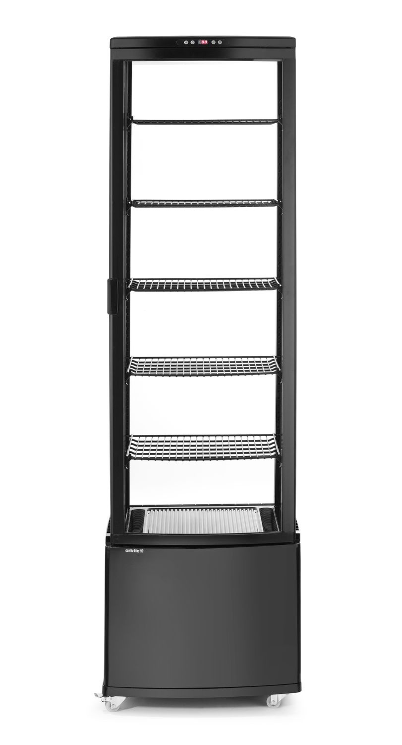 Hűtővitrin 280 l, fekete, LED, dinamikus hűtőrendszer | ARKTIC 233290