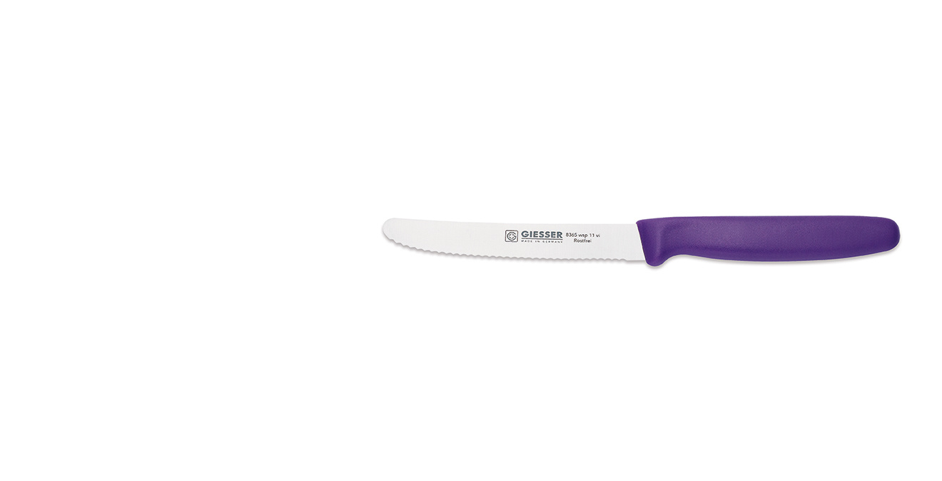 Univerzális kés hullámos éllel - 11 cm, lila | GIESSER MESSER 8365 wsp 11 vi