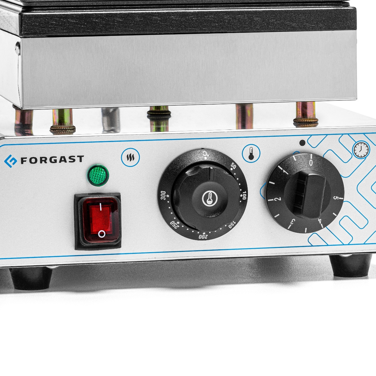 Gofrisütő elektromos 4x4 egyszeres, 1,6 kW, 230 V | FORGAST FG09706