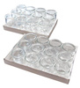 Kis üvegek fedelek nélkül, 12 darabos készlet, 6x5.5 cm, 80 ml | APS 82370