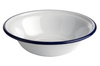 Tál ENAMELWARE, zománcozott, fehér, kék szegéllyel, 16.5x4.5 cm, 450 ml | APS 40637