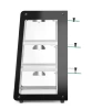 Változtatható fűtött vitrin, fekete, 230V/500 W, 120 l | HENDI 273760
