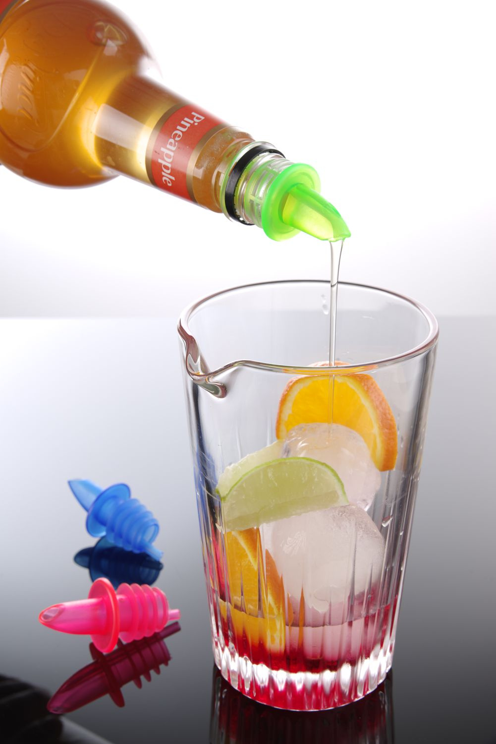 6 db-os színes italadagoló kiöntő készlet alkoholhoz | HENDI 599457