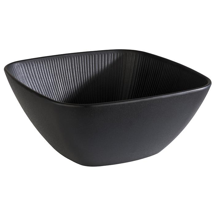 Tál NERO, melamin, fekete, 25x25x11 cm, 3,5 l | APS 85072