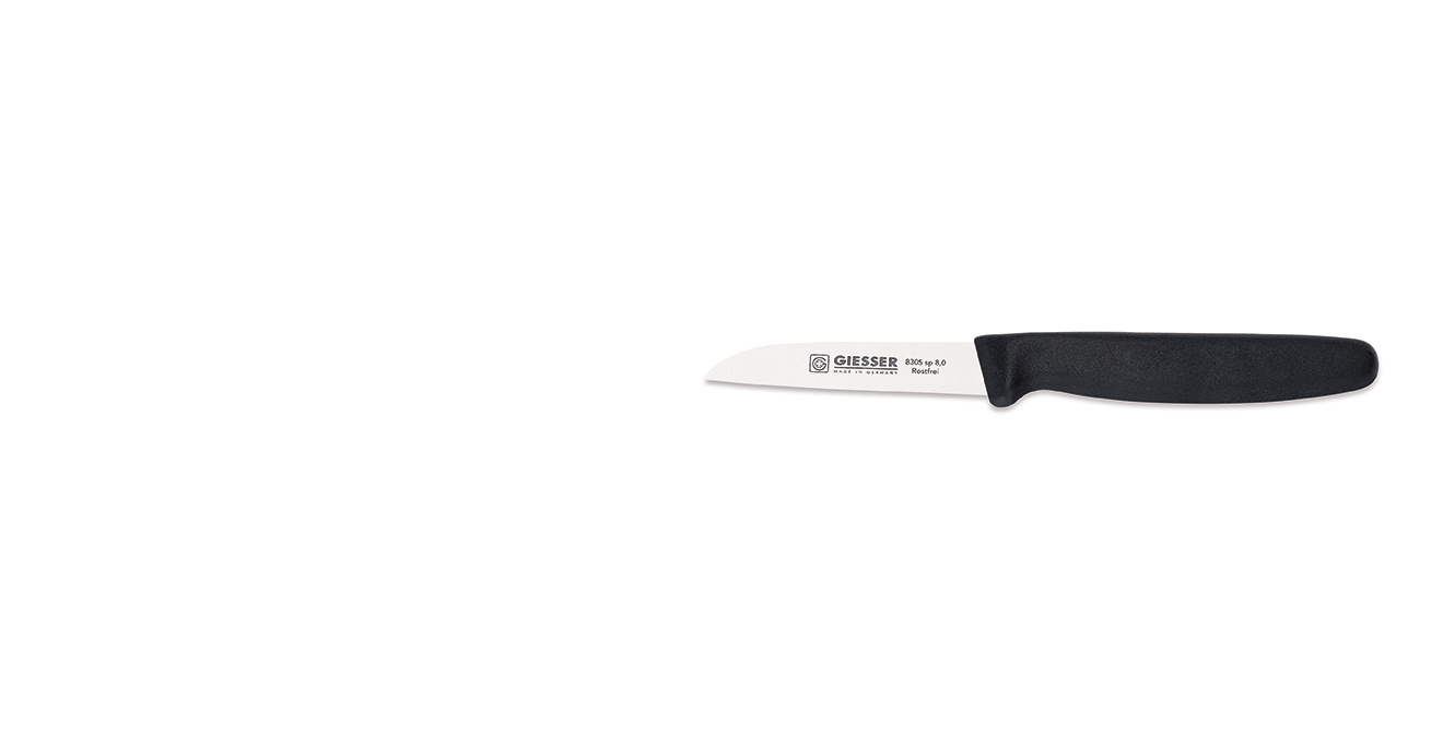 Zöldségkés hullámos éllel - 8 cm, fekete | GIESSER MESSER 8305 wsp 8