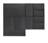 Tálca GN 1/1 SLATE, melamin, fekete, 53x32.5x1.2 cm | APS 83955