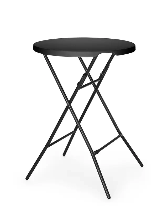 Koktélasztal kerek, fekete, átm. 80 cm | AMERBOX 811047