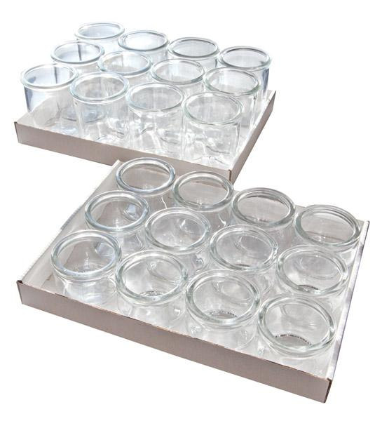 Kis befőttesüveg készlet fedő nélkül, 12 darab, 6x8 cm, 160 ml | APS 82371