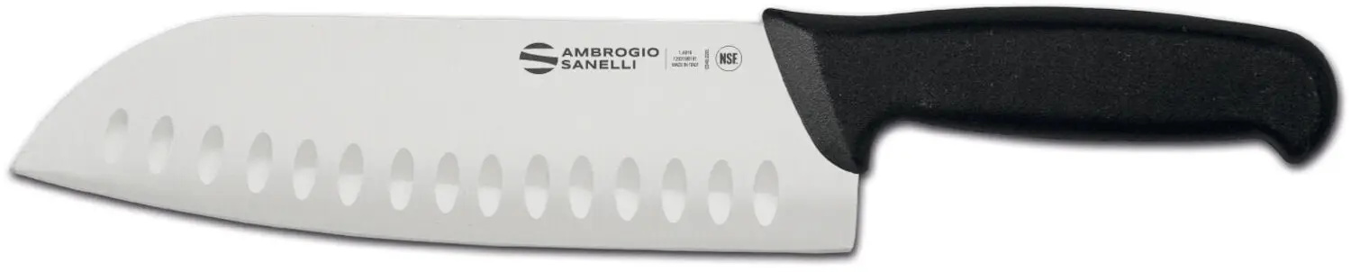 Santoku kés vájatokkal Supra, hosszúság 34 cm | AMBROGIO SANELLI S350.020