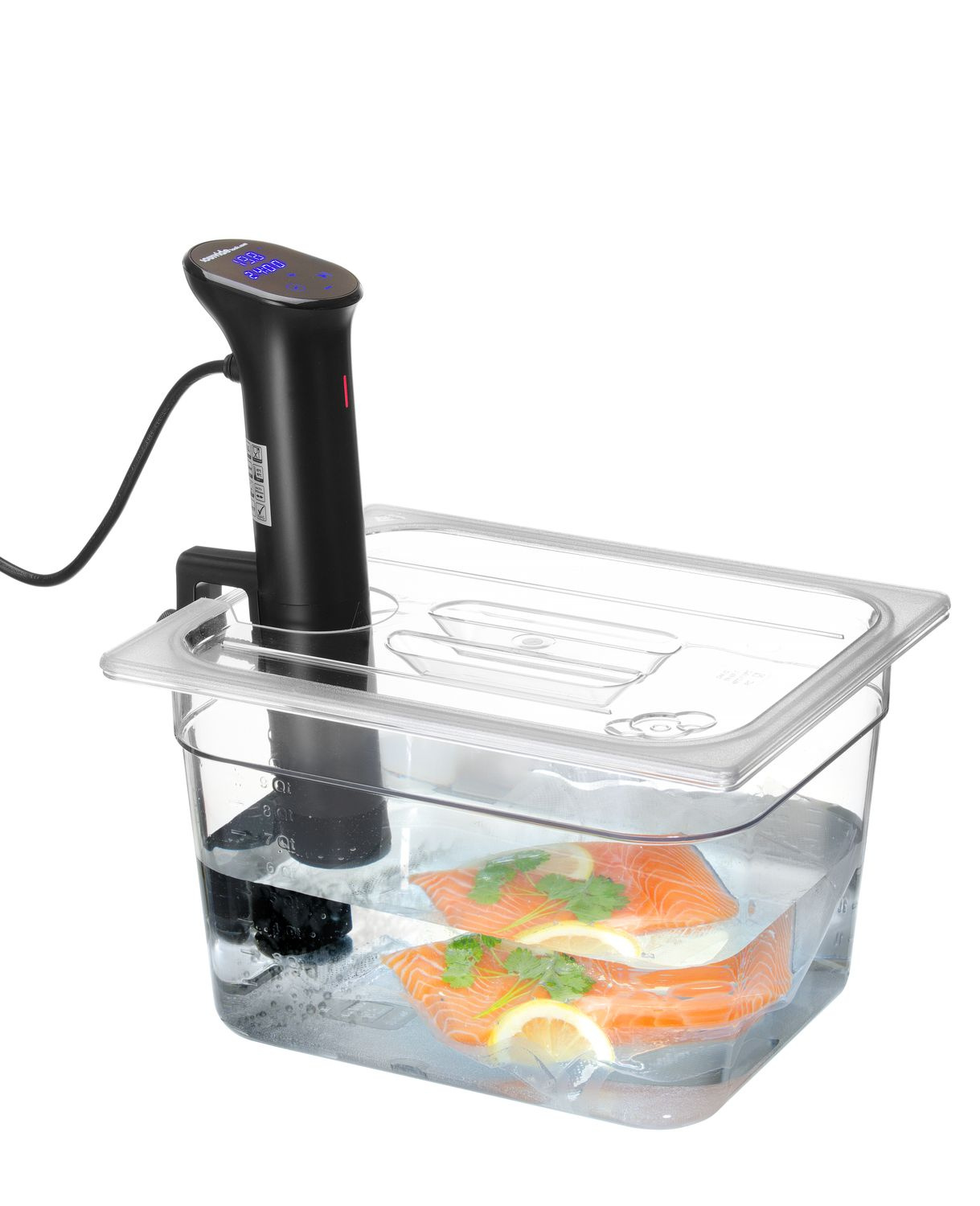 Polikarbonát fedő GN 1/2-höz kivágással sous vide-hez | HENDI 864210