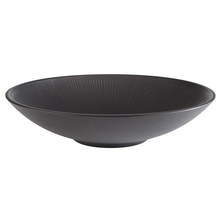 Tál NERO, melamin, fekete, 30x7 cm, 2,2 l | APS 85062