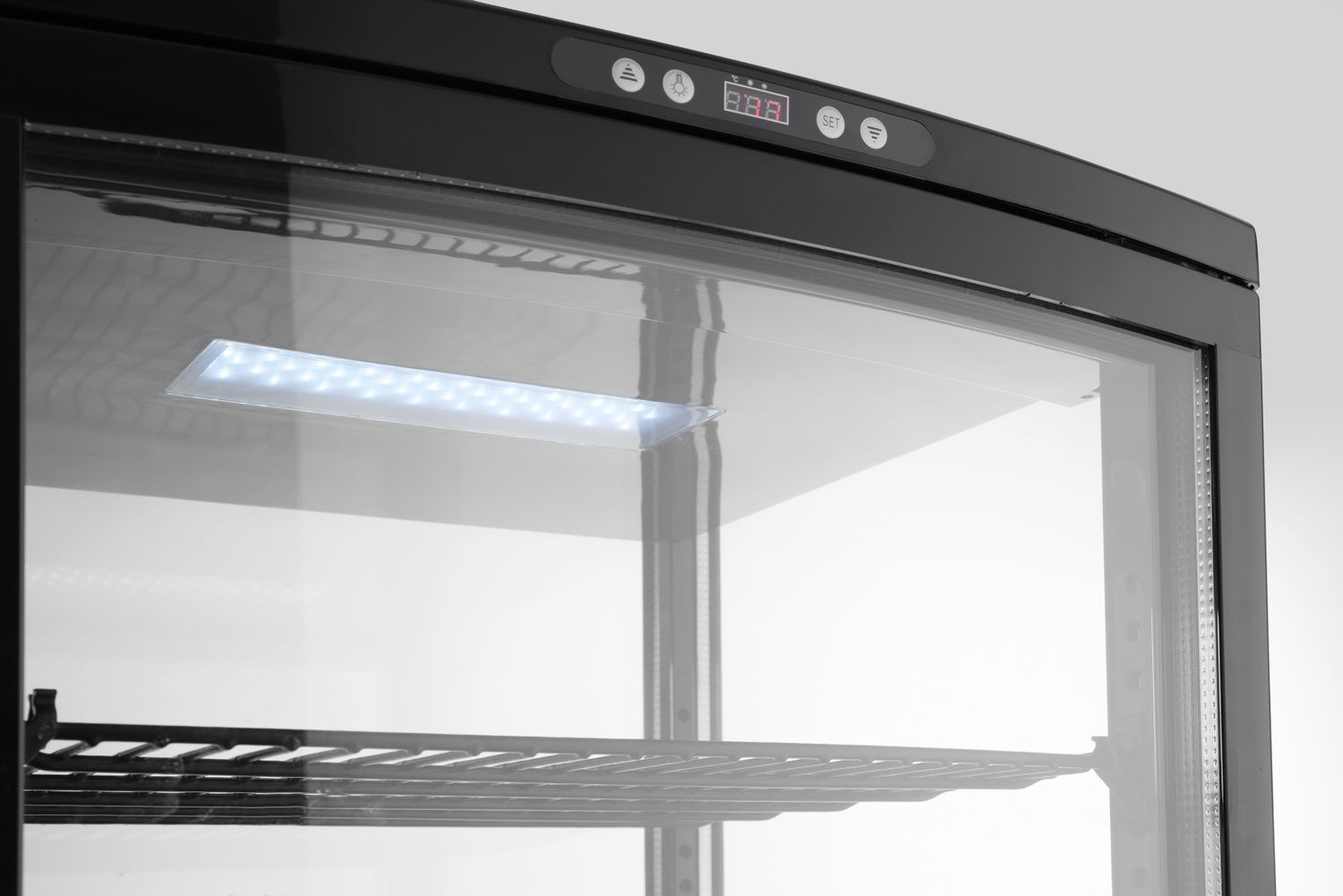 Hűtővitrin 280 l, fekete, LED, dinamikus hűtőrendszer | ARKTIC 233290