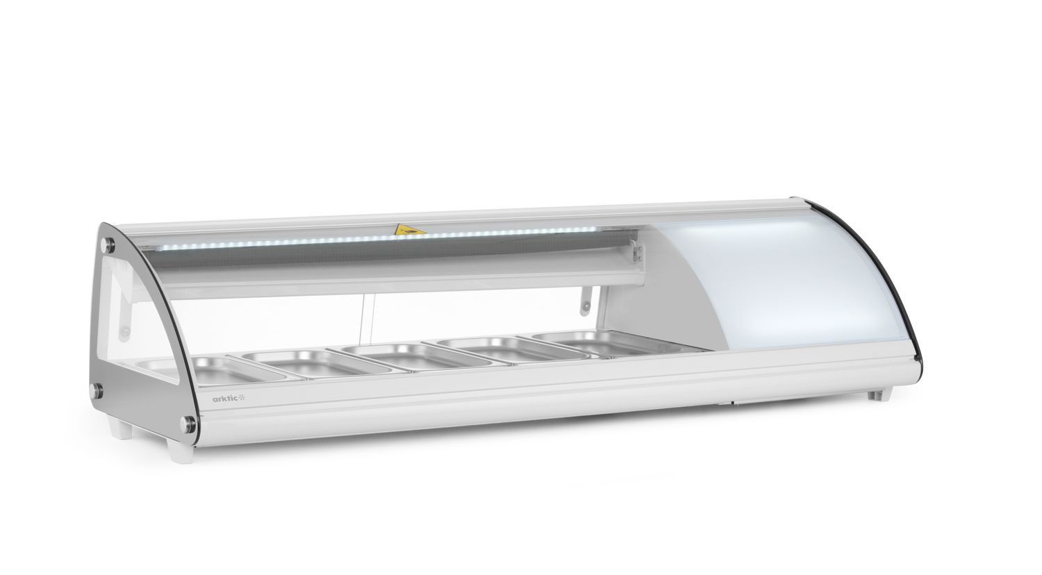 Sushi hűtővitrin, 63 l, LED, 3-7°C, 130,7x45x33 cm | HENDI 233757