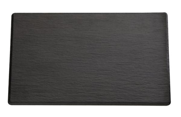 GN 1/2 SLATE tálca, melamin, fekete, 32.5x26.5x1.2 cm | APS 83956