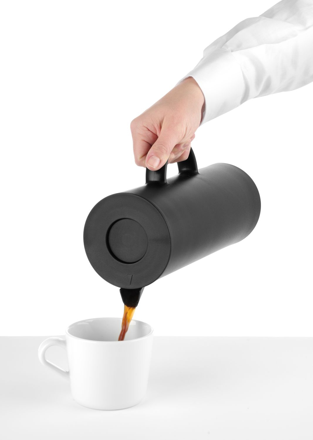Konferenciatermosz üvegbetéttel, 1 l, magasság 28,9 cm | HENDI 449615