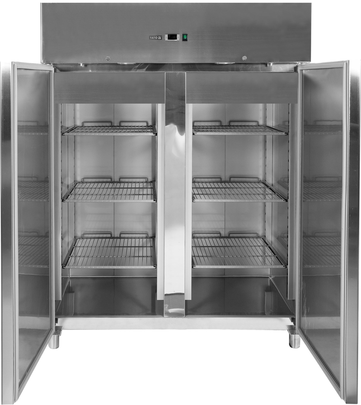 Hűtőszekrény rozsdamentes acélból, 2 ajtós, 1200 l | YATO YG-05220