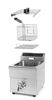 Indukciós olajsütő Kitchen Line 1 medencés 8 l, 3,5 kW, 230 V | HENDI 215012