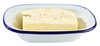 Tál ENAMELWARE, zománcozott, fehér kék szegéllyel, 18x13.5x4 cm, 350 ml | APS 40668