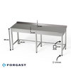 Rozsdamentes munkapad 250x70x85 cm | FORGAST