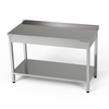 Rozsdamentes munkaasztal polccal 130x60x85 cm | FORGAST