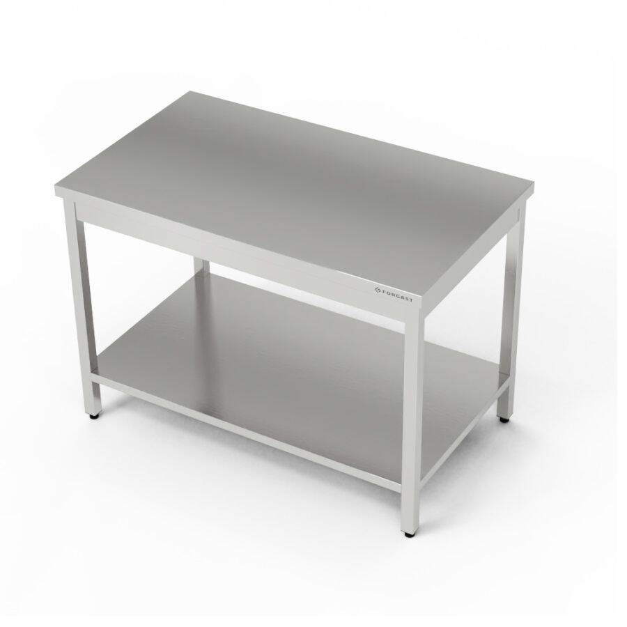 Központi rozsdamentes munkasztal polccal 130x80x85 cm | FORGAST