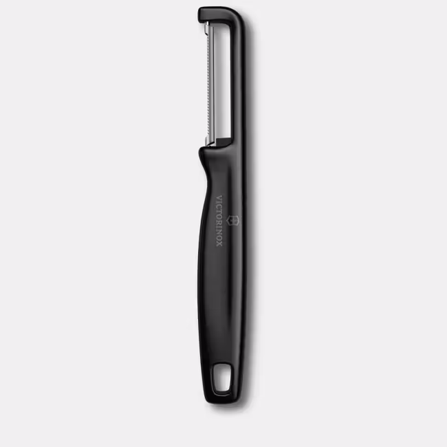 Hámozó kétoldalas IOTA fogazott pengével, fekete | VICTORINOX 6.0943.3