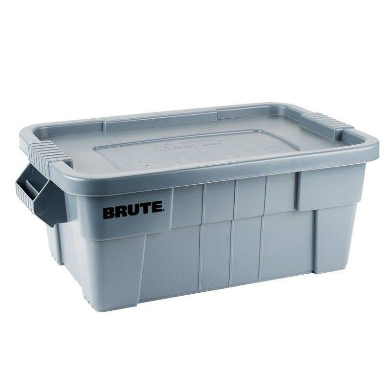 Szállító élelmiszertároló edény polietilénből BRUTE 53 l szürke | RUBBERMAID 9S30-00-GRY