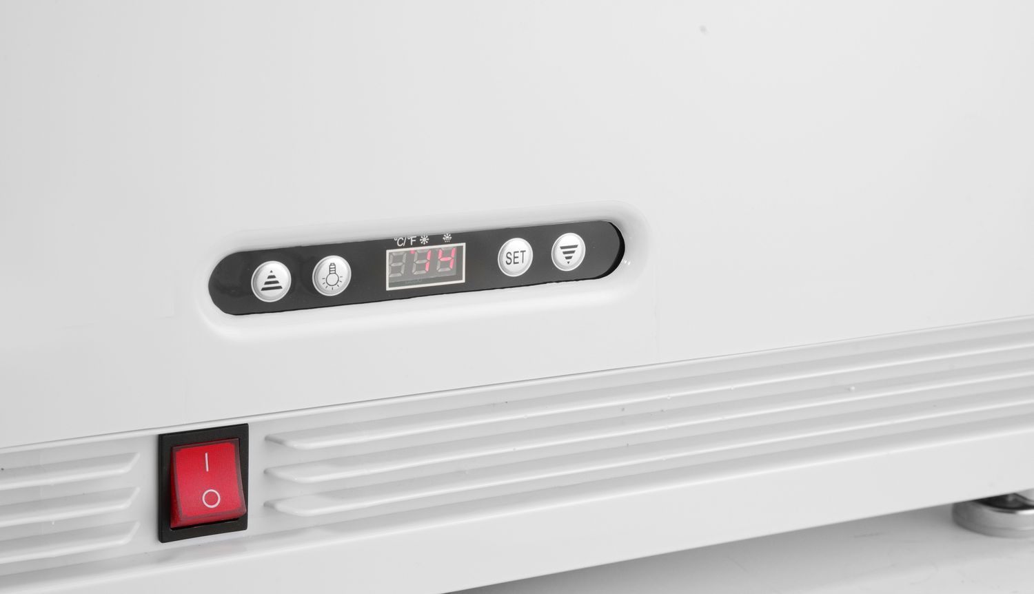 Hűtővitrin 58 l, fehér, LED, automatikus leolvasztás, 45,2x40,6x81,6 cm | HENDI 233610