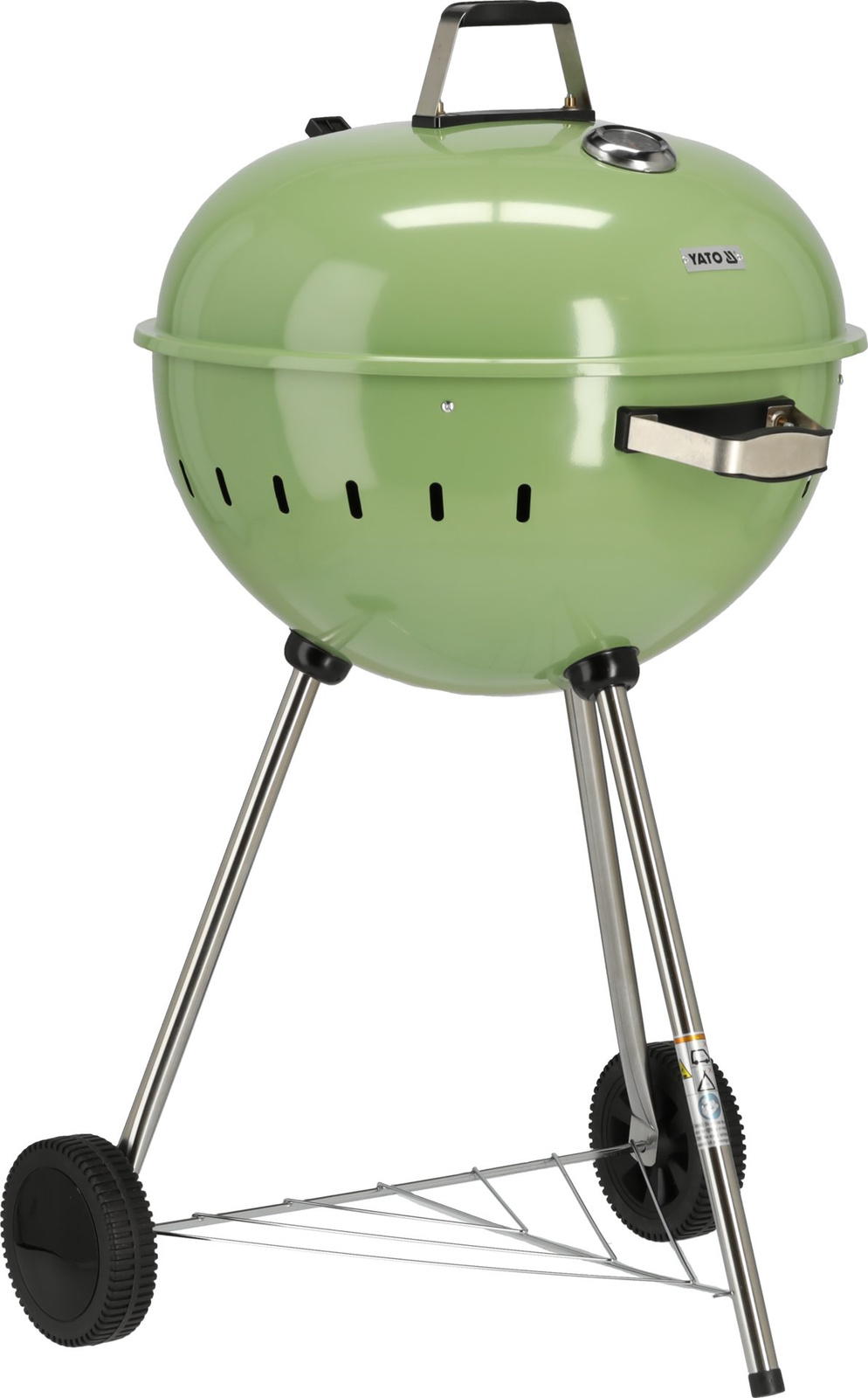 Széngrill, kerek, átmérő 54 cm, zöld | YATO YG-20303
