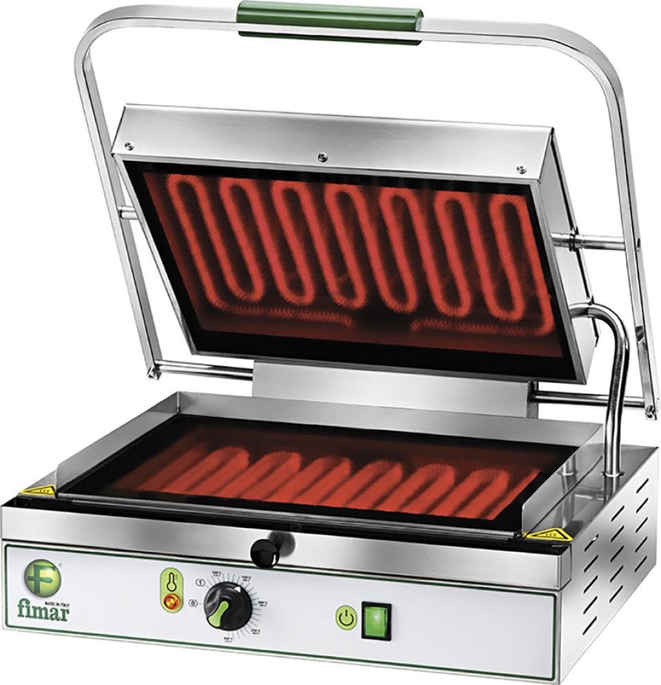 Kontakt panini grill sima kerámia lapokkal, 40x30 cm, 2 kW, 230 V | FIMAR PV40LL