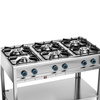 Kereskedelmi gázüzemű konyhai tűzhely 6 égőfejjel, 34,4 kW | FORGAST FG09456