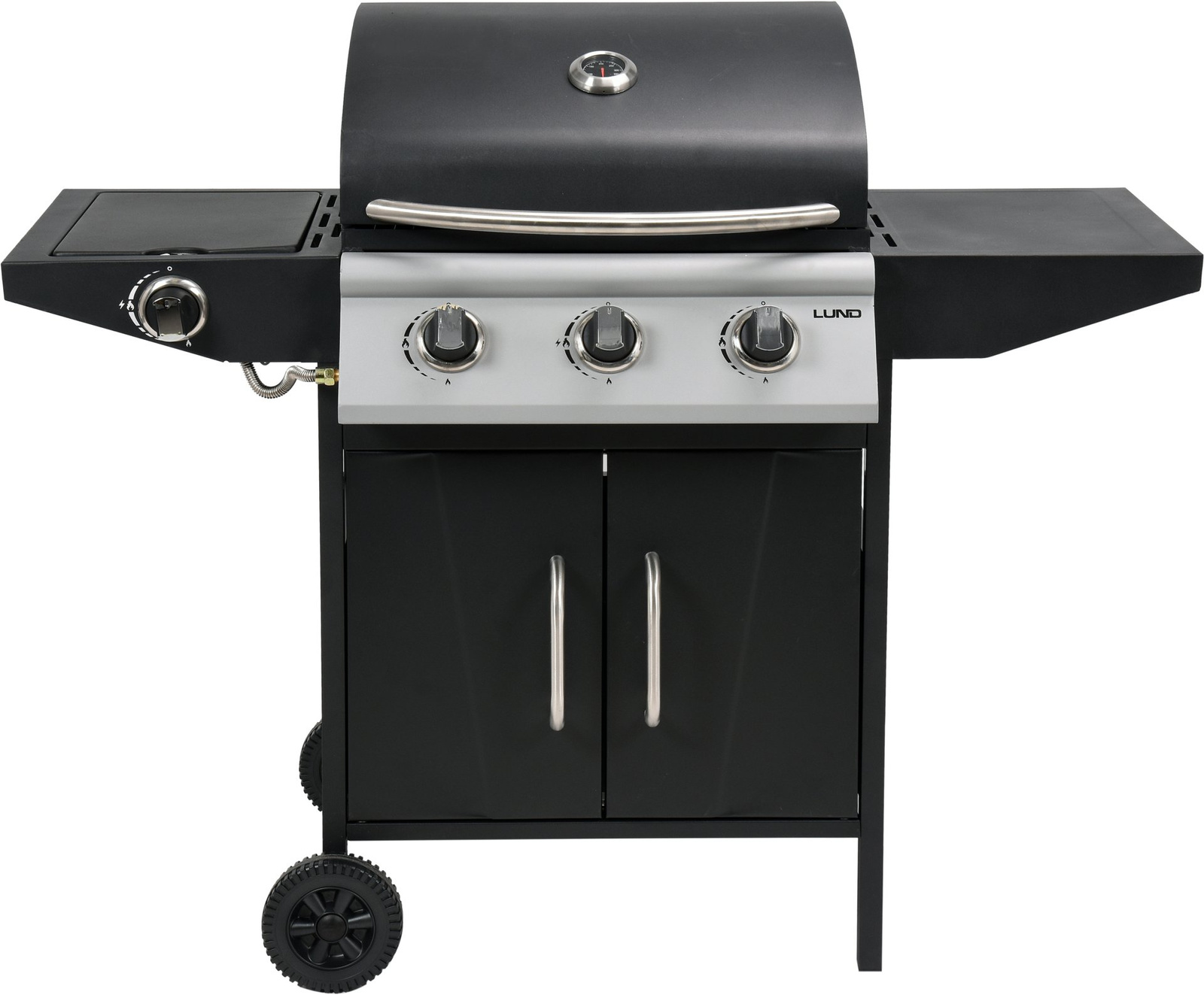 Gázgrill BAVEN, 3+1, szekrénnyel, fekete, 12.8 kW | LUND 99642