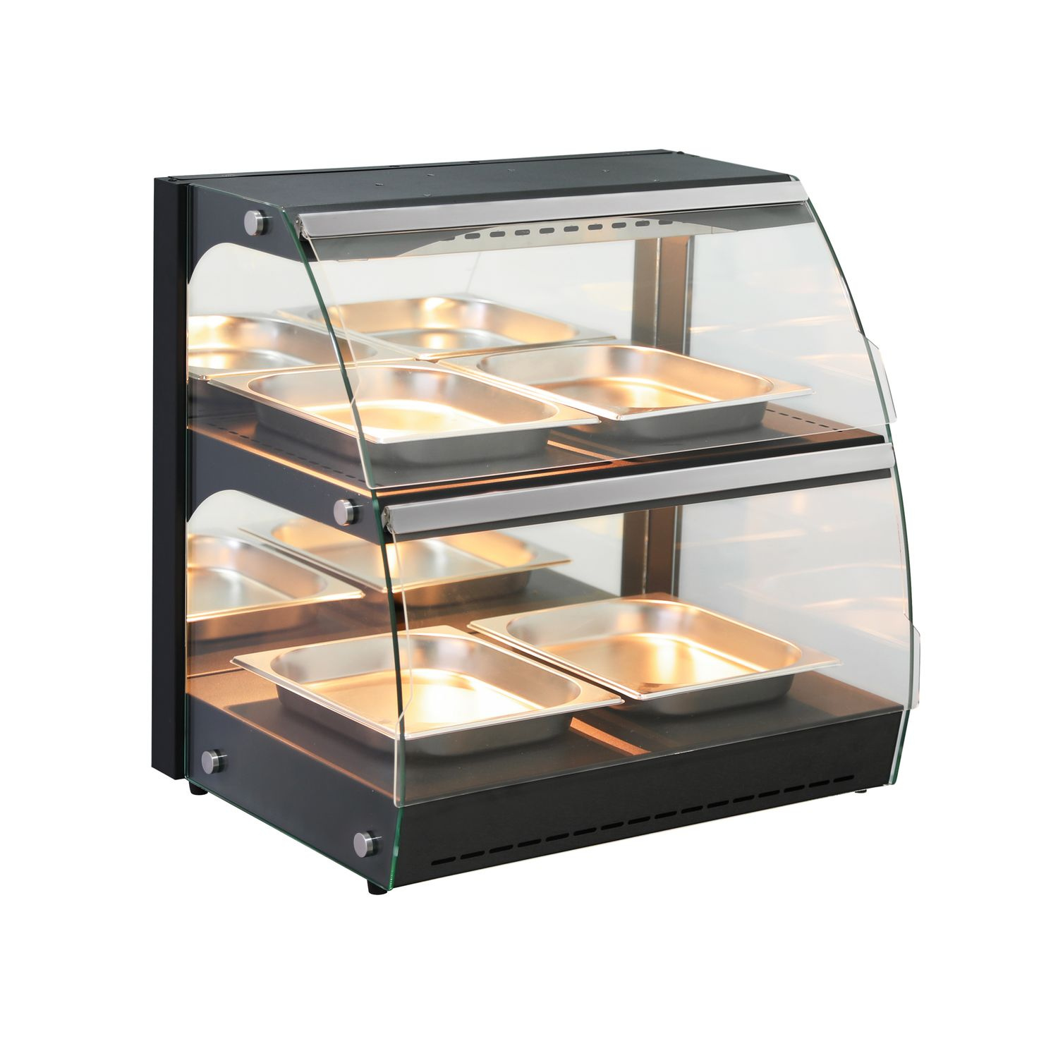 Melegentartó vitrin, kétszintes, 97 l, 0,56 kW | HENDI 233962
