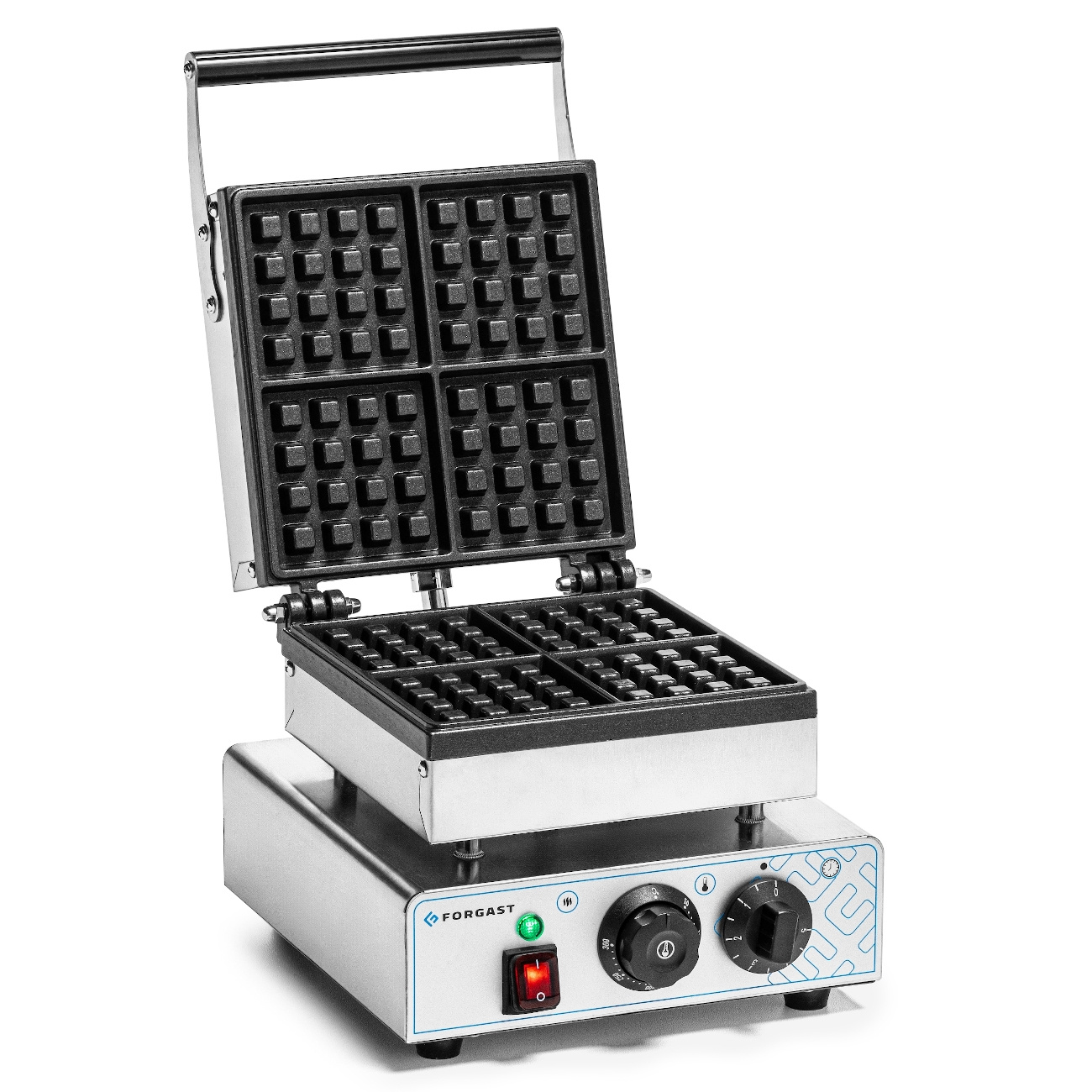 Gofrisütő elektromos 4x4 egyszeres, 1,6 kW, 230 V | FORGAST FG09706