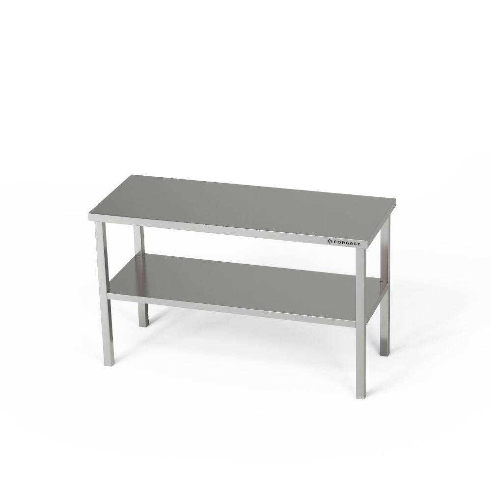 Asztali felépítmény 2 polccal rozsdamentes acélból 4 lábbal 70x30x60 cm | FORGAST