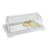 Svédasztali vitrin hűtőbetéttel, fedél nélkül TOP FRESH GN 1/1, fehér, 58.5x36.5x6 cm | APS 11503