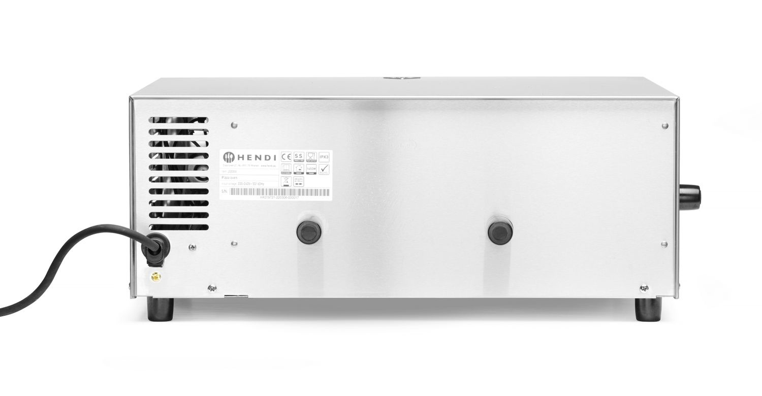 Pizza kemence 1 kamrás, 1x 30 cm átm., 1,45 kW, elektromos | HENDI 220306