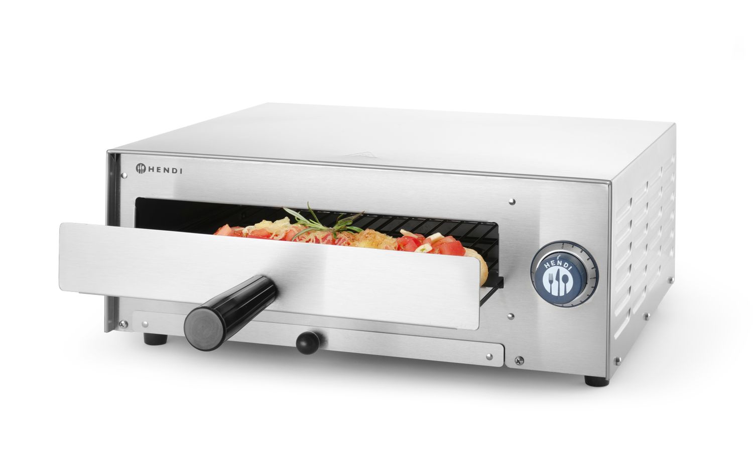 Pizza kemence 1 kamrás, 1x 30 cm átm., 1,45 kW, elektromos | HENDI 220306