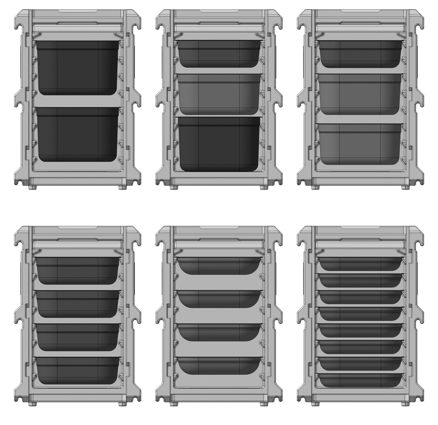 Hőszigetelt catering ételszállító doboz, 2 x GN 1/1 200 mm, 63,5x46,5x66 cm | HENDI 707999