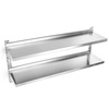 Rozsdamentes acél dupla fali polc 120x30x55 cm | FORGAST FG15002