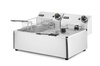 Elektromos olajsütő Blue Line, 2 medencés, 2x6 l, 2x3,3 kW | HENDI 205853