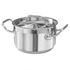 Közepes rozsdamentes acél fazék fedővel, 1,9 l, átmérő 16 cm | FORGAST FG02831